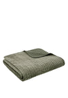 Bianca Home Attica Velvet Bedspread 240x260cm, Green