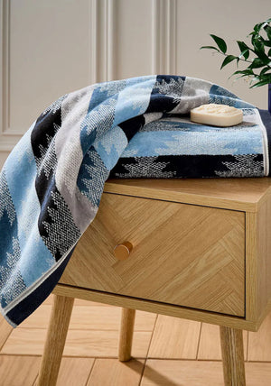 KAYAH LIYANA HAND TOWEL INDIGO CHARCOAL
