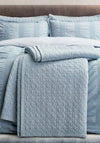 Bedeck Stonewashed Quilted Throw, Blue