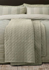 Bedeck Stonewashed Quilted Throw, Green