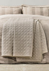 Bedeck Stonewashed Quilted Throw, Beige