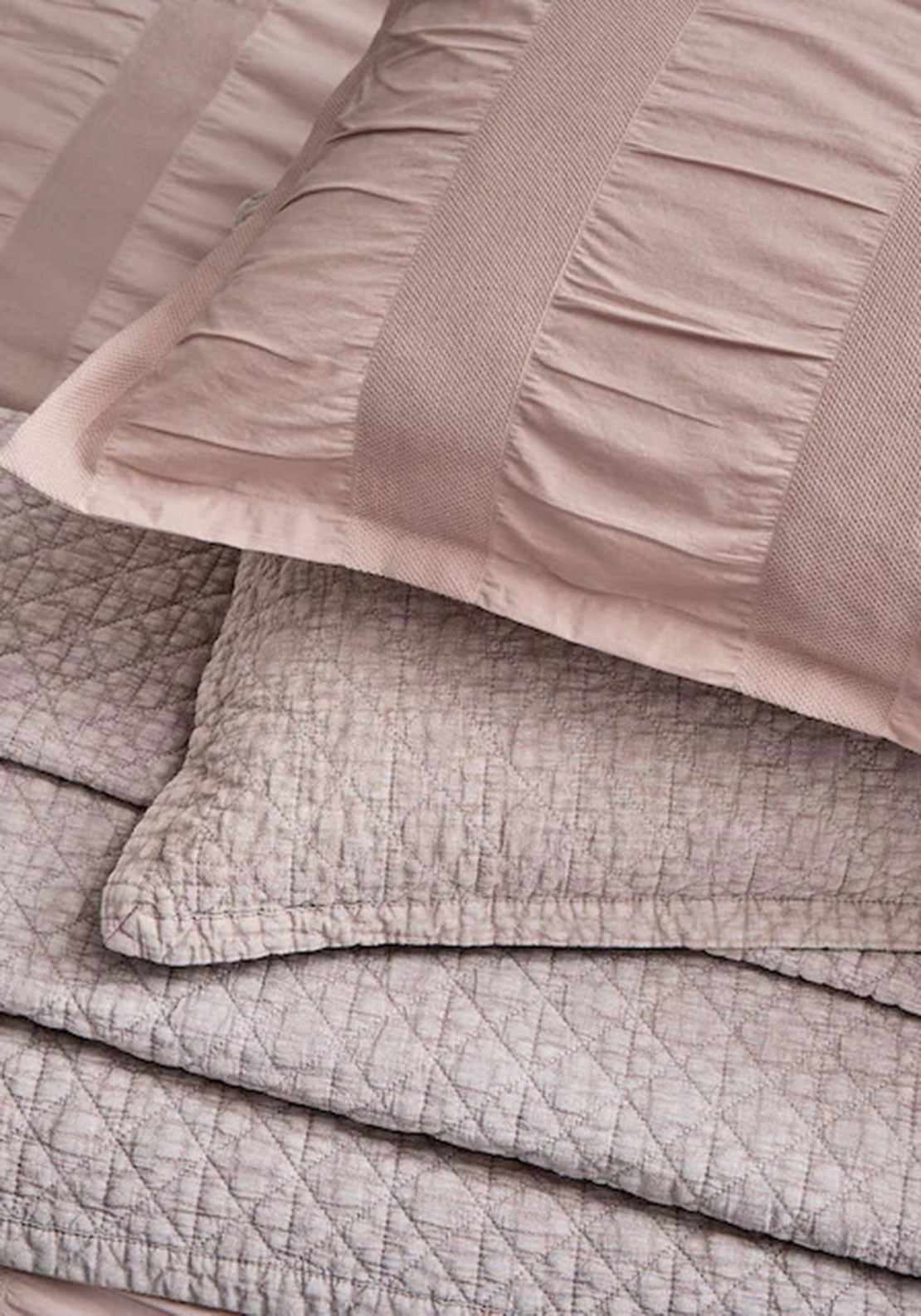 WOVEN WAFFLE STRIPE DB PINK