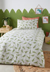 Bedlam Dinosaur Brushed Cotton Duvet Cover Set, Green