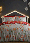 Bedlam Gingerbread House Duvet Cover Set, Grey