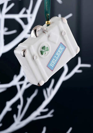 Belleek Classic Vinatage Suitcase Hanging Ornament