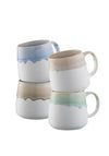 Coastal set of 4 mugs