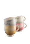 LAUREL FOOTED MUG SET OF 4