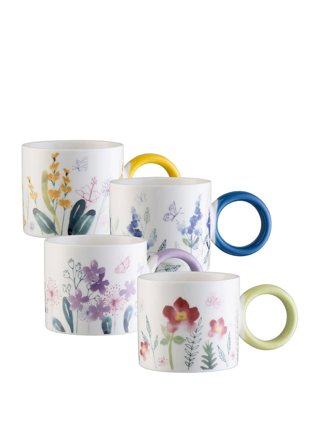 WILDFLOWERS MUGS SET4
