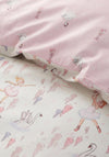 Belle & Boo Kids Ballerina Reversible Cotton Duvet Cover Set, Pink