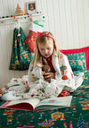 CHRISTMAS FAIRGROUND CREAM THROW 150 X 200