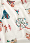 CHRISTMAS FAIRGROUND CREAM THROW 150 X 200