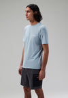 Berghaus Unisex Natural Grit Logo T-Shirt, Light Blue