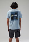 Berghaus Unisex Natural Grit Logo T-Shirt, Light Blue