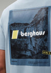 Berghaus Unisex Natural Grit Logo T-Shirt, Light Blue