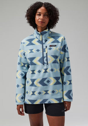 Berghaus Unisex Prism Printed Trango Half Zip Fleece, Blue