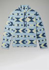 Berghaus Unisex Prism Printed Trango Half Zip Fleece, Blue
