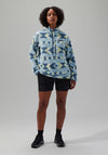Berghaus Unisex Prism Printed Trango Half Zip Fleece, Blue