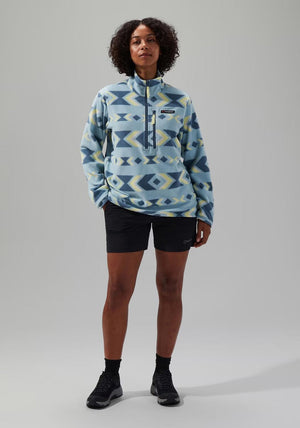 Berghaus Unisex Prism Printed Trango Half Zip Fleece, Blue