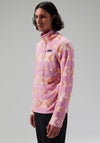 Berghaus Unisex Prism Printed Trango Half Zip Fleece, Pink & Orange