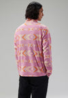 Berghaus Unisex Prism Printed Trango Half Zip Fleece, Pink & Orange