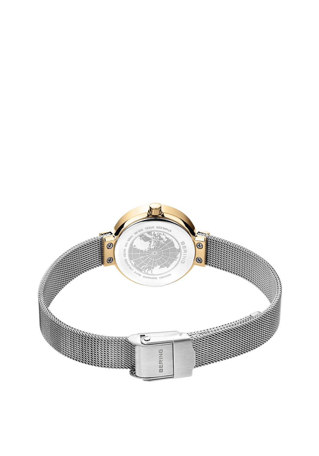 Bering Ladies Solar Watch, Polished Gold