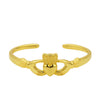 Betty and Biddy Claddagh Adjustable Bangle, Gold