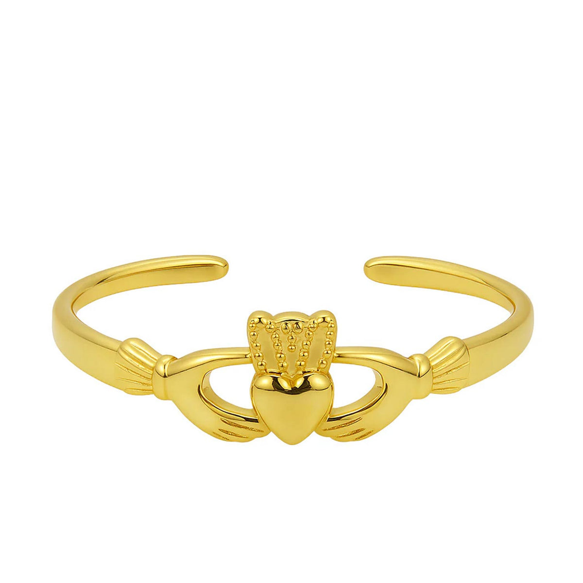 Betty and Biddy Claddagh Adjustable Bangle, Gold
