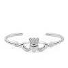 Betty and Biddy Claddagh Adjustable Bangle, Silver