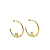 Betty and Biddy Large Claddagh Hoops, Gold