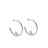 Betty and Biddy Large Claddagh Hoops, Silver
