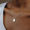 Betty and Biddy The Star Éire Map Necklace, Gold
