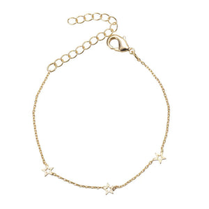 Betty and Biddy Open Star Bracelet, Gold