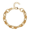 Betty and Biddy Oval Cross Link Bracelet, Gold