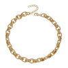 Betty and Biddy Oval Cross Link Necklace, Gold