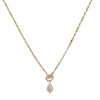Betty and Biddy Pearl Drop T-Bar Necklace, Gold