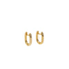Betty and Biddy Petite Square Hoops, Gold