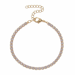 Betty and Biddy Tennis Bracelet, Gold
