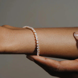 Betty and Biddy Tennis Bracelet, Gold