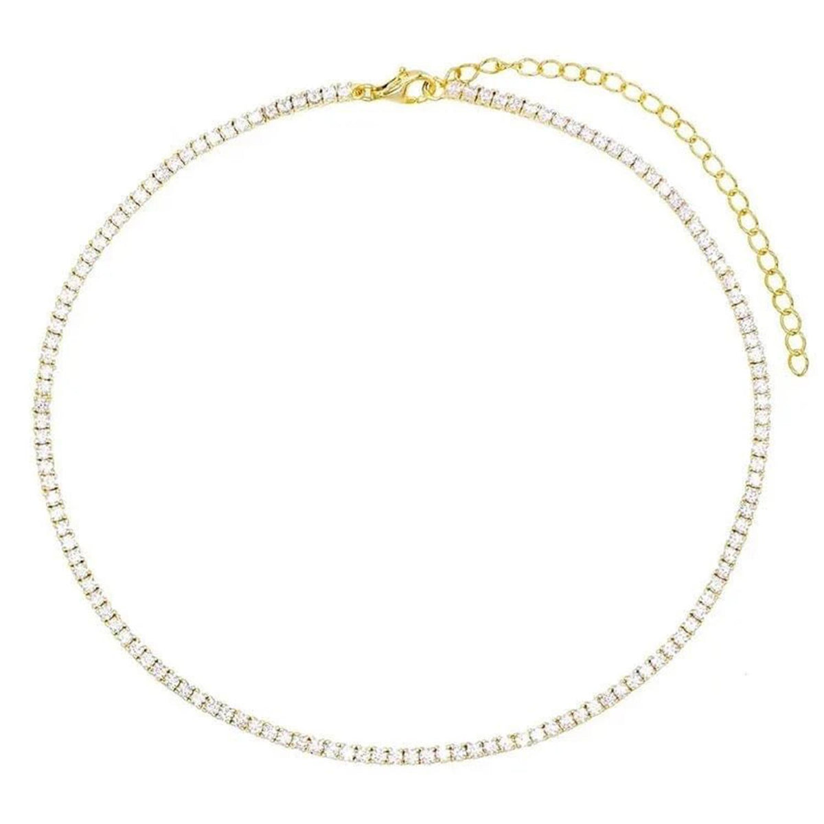 Betty and Biddy Tennis Necklace, Gold
