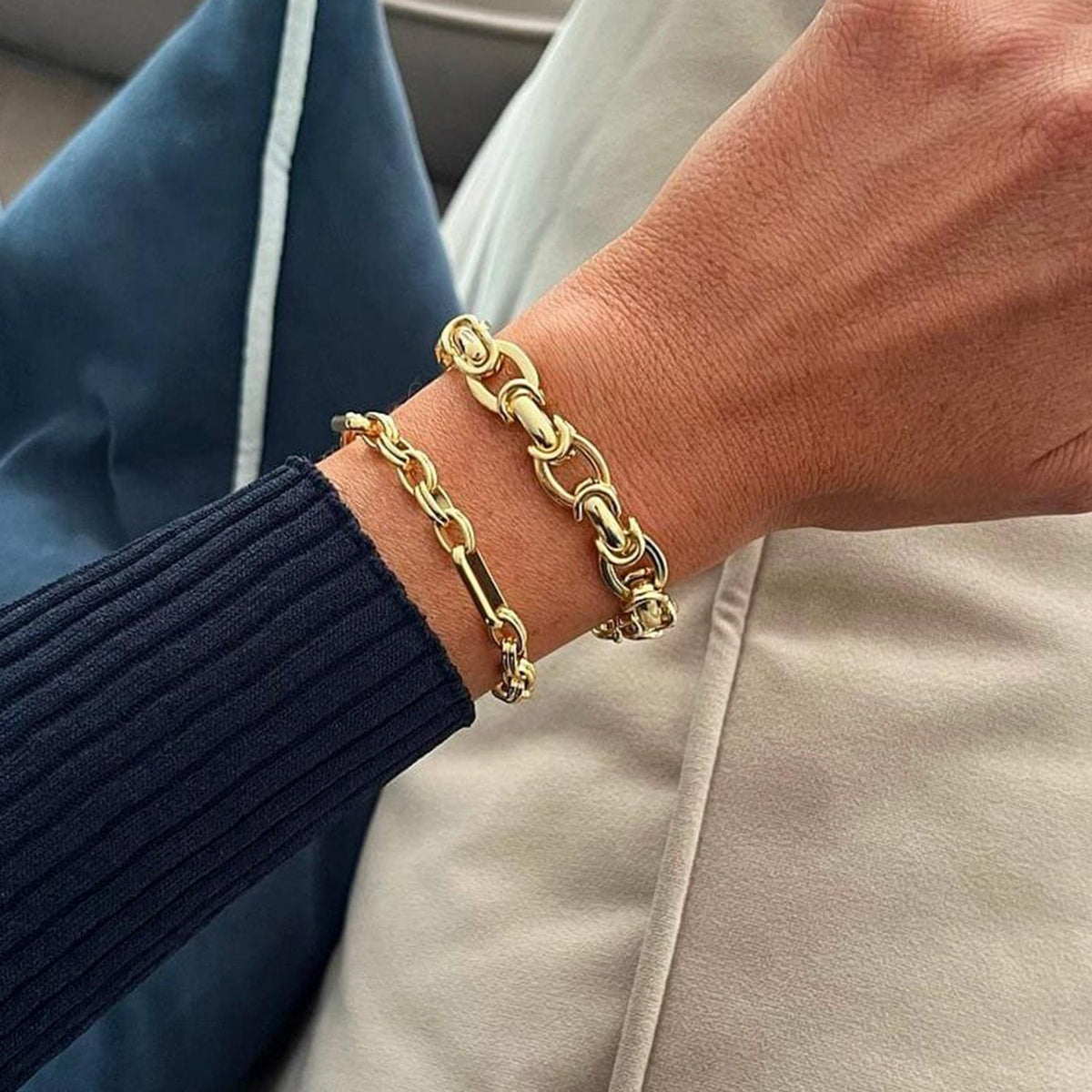 Betty and Biddy Triple Link Bracelet, Gold
