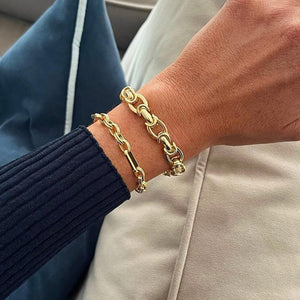 Betty and Biddy Triple Link Bracelet, Gold