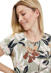 Betty Barclay Floral Print Top, Green