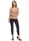 Betty Barclay Cutout Neckline Fine Knit Jumper, Beige