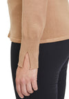 Betty Barclay Cutout Neckline Fine Knit Jumper, Beige