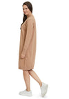 Betty Barclay Funnel Neck Knit Jumper Dress, Camel Melange