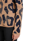 Betty Barclay Leopard Print Knit Sweater, Camel