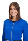 Betty Barclay Embossed Short Jacket, Adria Blue