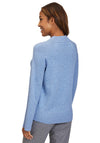 Betty Barclay Cable Stitch Knitted Jumper, Light Blue Melange