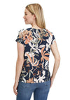 Betty Barclay Floral Print Top, Navy Multi