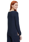 Betty Barclay Animal Print Embellished Top, Navy